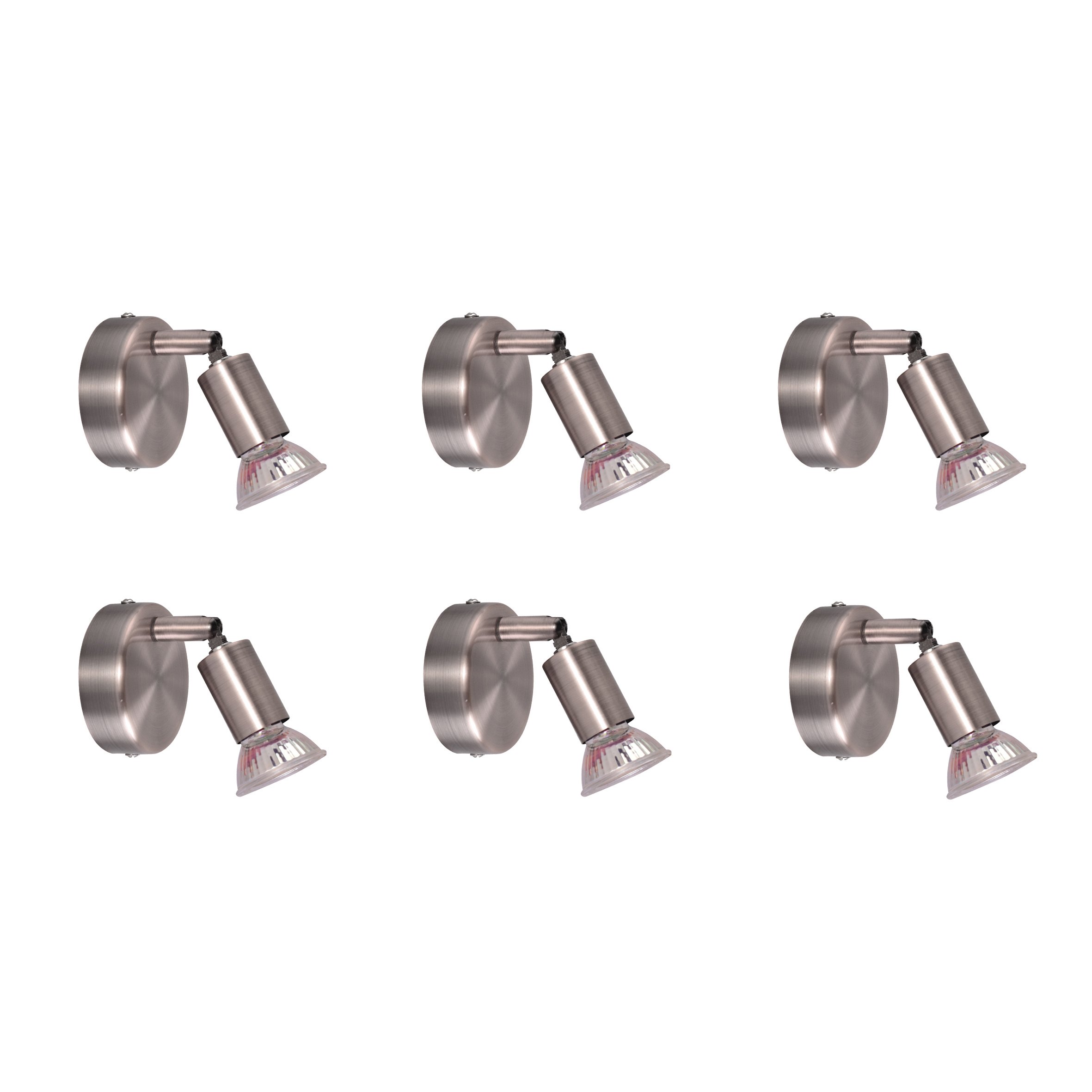 77-8846 SE 140-N1 (x6) Saba Packet Nickel mat adjustable spotlight+ - Image 1