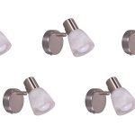 SE 130-C1 (x5) Softy Packet Nickel mat adjustable spotlight with opal glass+