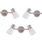 SE 130-C2 (x3) Softy Packet Nickel mat adjustable spotlight with opal glass+