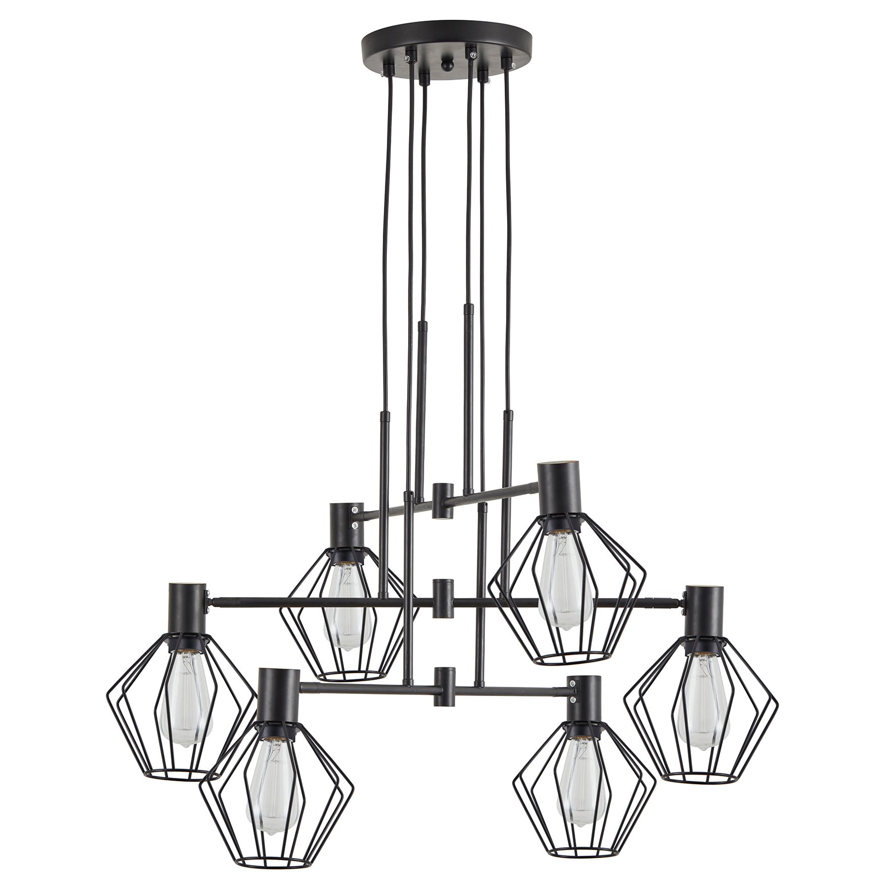 77-8877 SE21-BL-100-GR1 ADEPT PENDANT Black Metal Pendant Black Metal Grid+ - Image 1