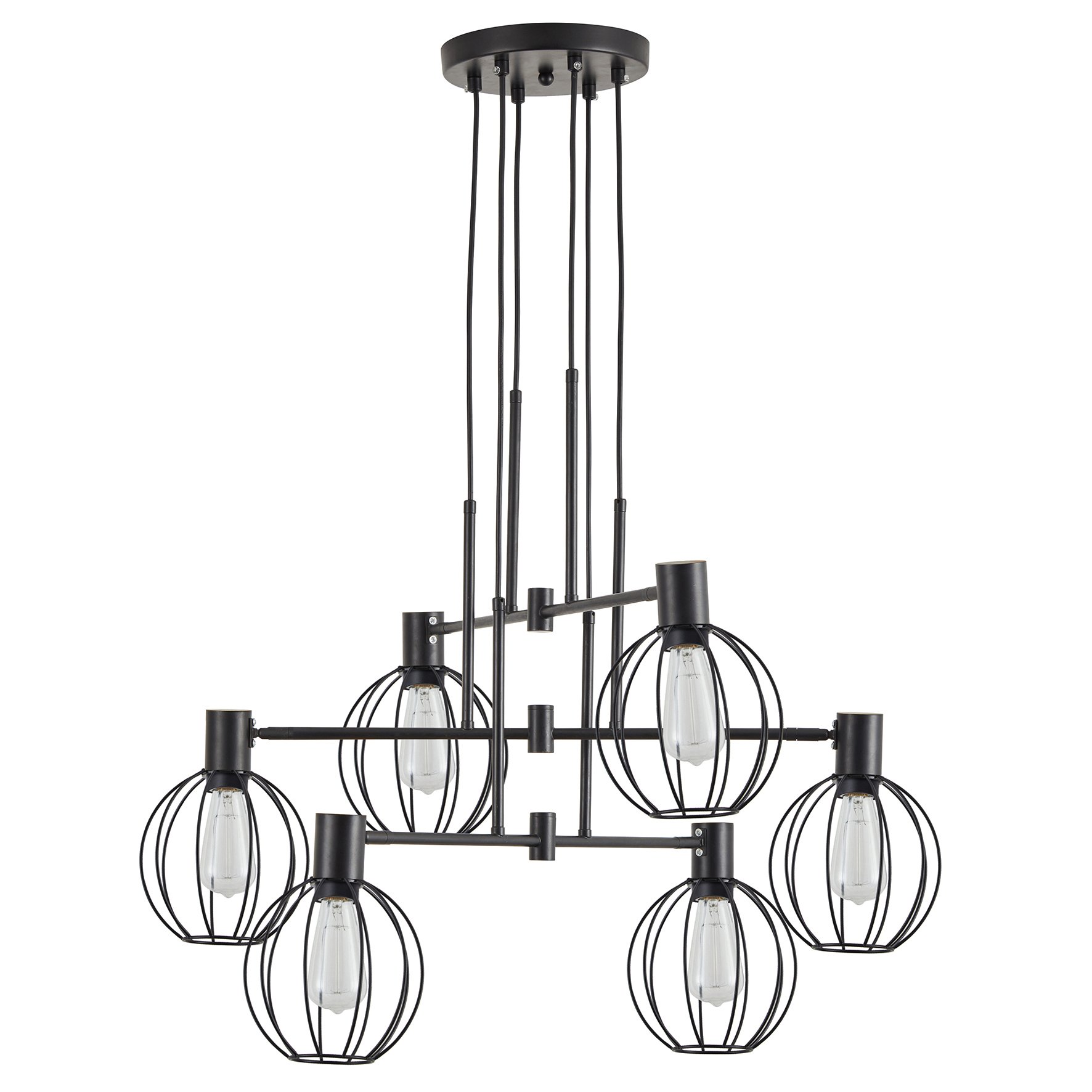 77-8878 SE21-BL-100-GR2 ADEPT PENDANT Black Metal Pendant Black Metal Grid+ - Image 1