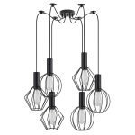 SE21-BL-4-BL6-GR12 ADEPT FLEX Black Pendant Black Metal Grid+