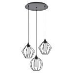 SE21-BL-B10-3BL-GR12 ADEPT FLEX Black Metal Grid Pendant+