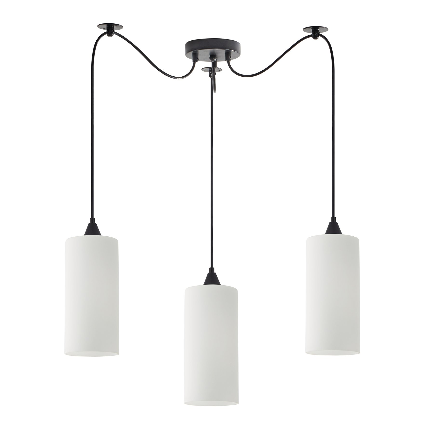 77-9001 SE21-BL-4-BL3-GL3 ADEPT TUBE Pendant White Glass+ - Image 1