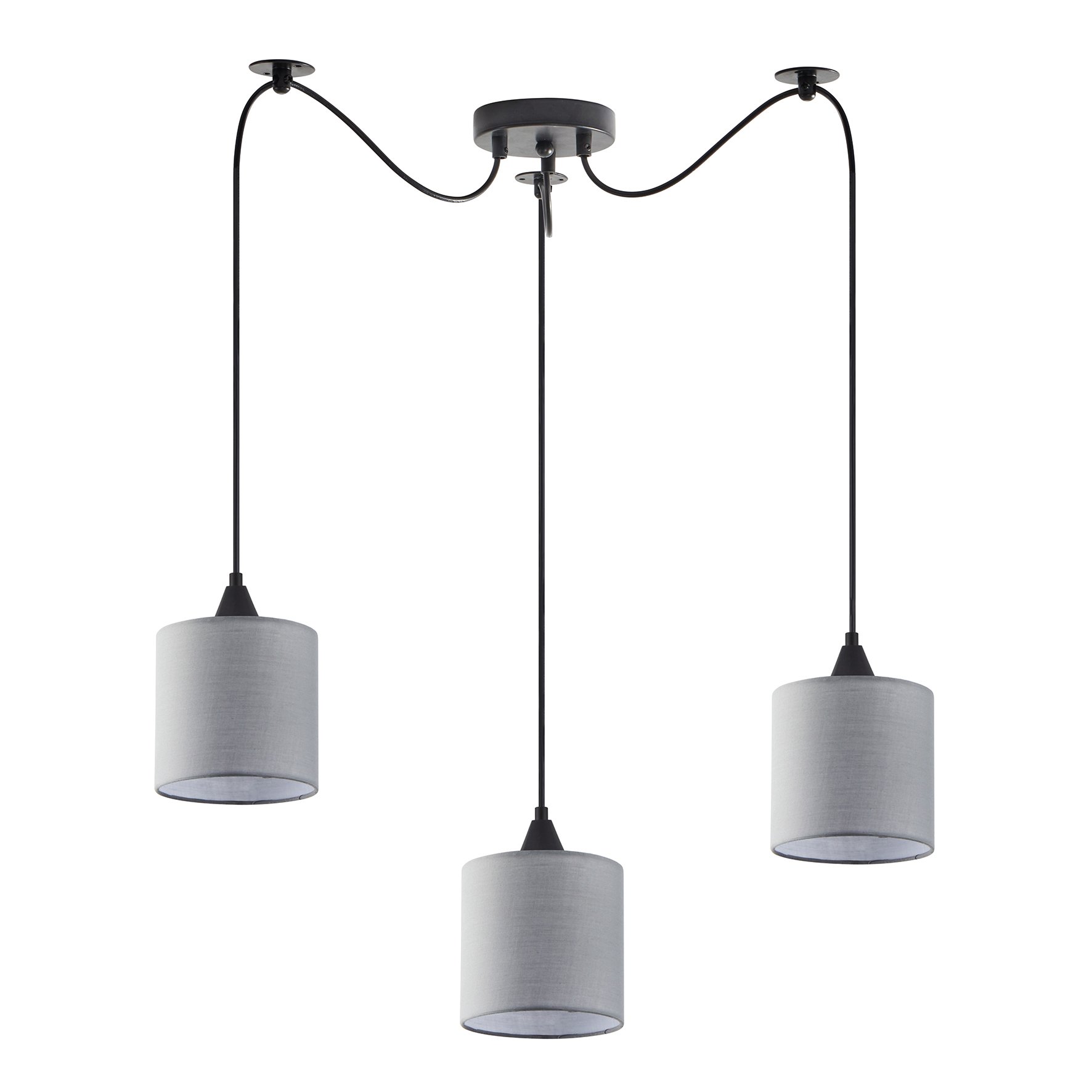 77-9016 SE21-BL-B10-BL3-SH2 ADEPT PENDANT Grey Shade Pendanr+ - Image 1