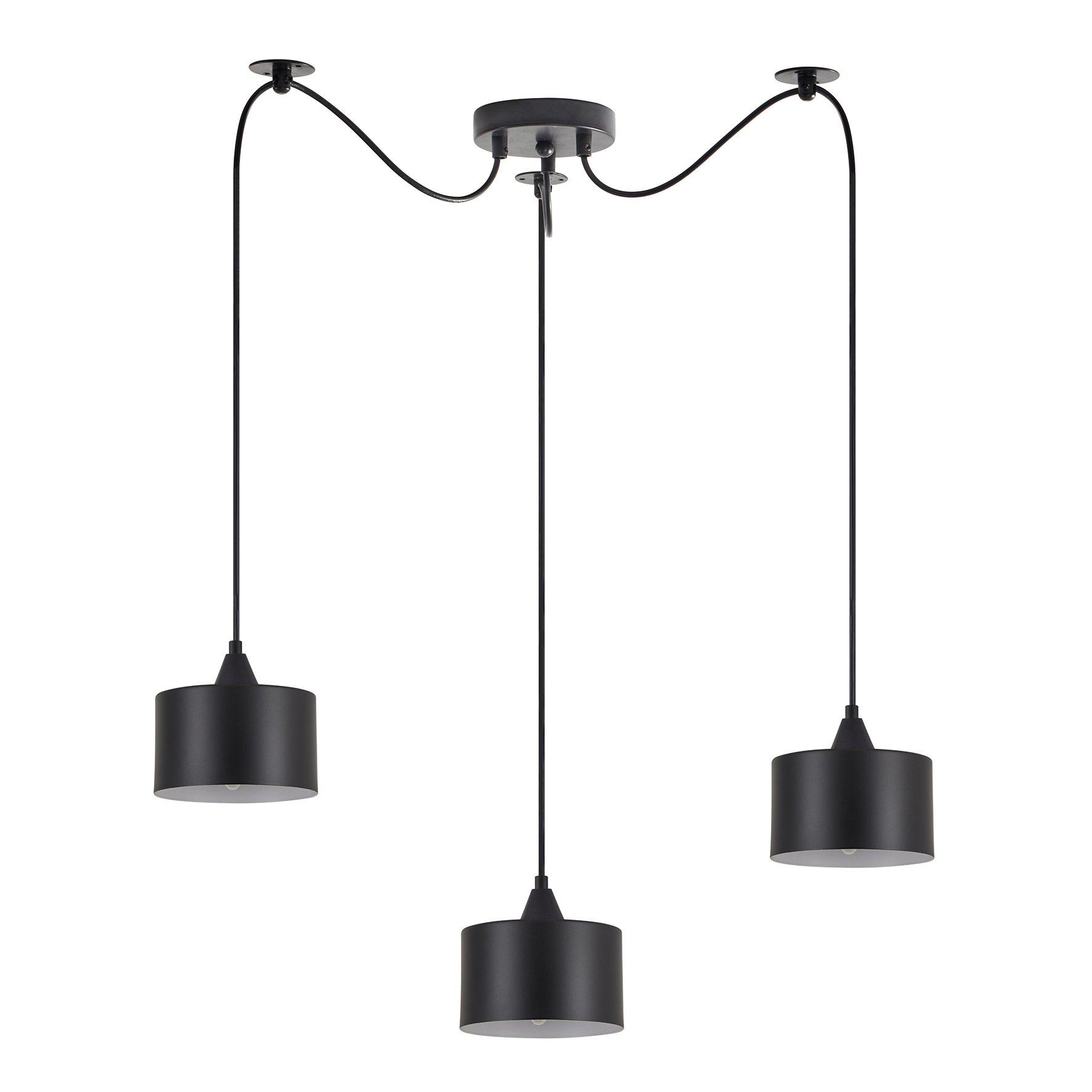 77-9038 SE21-BL-B10-BL3-MS1 ADEPT PENDANT Black Metal Shade+ - Image 1