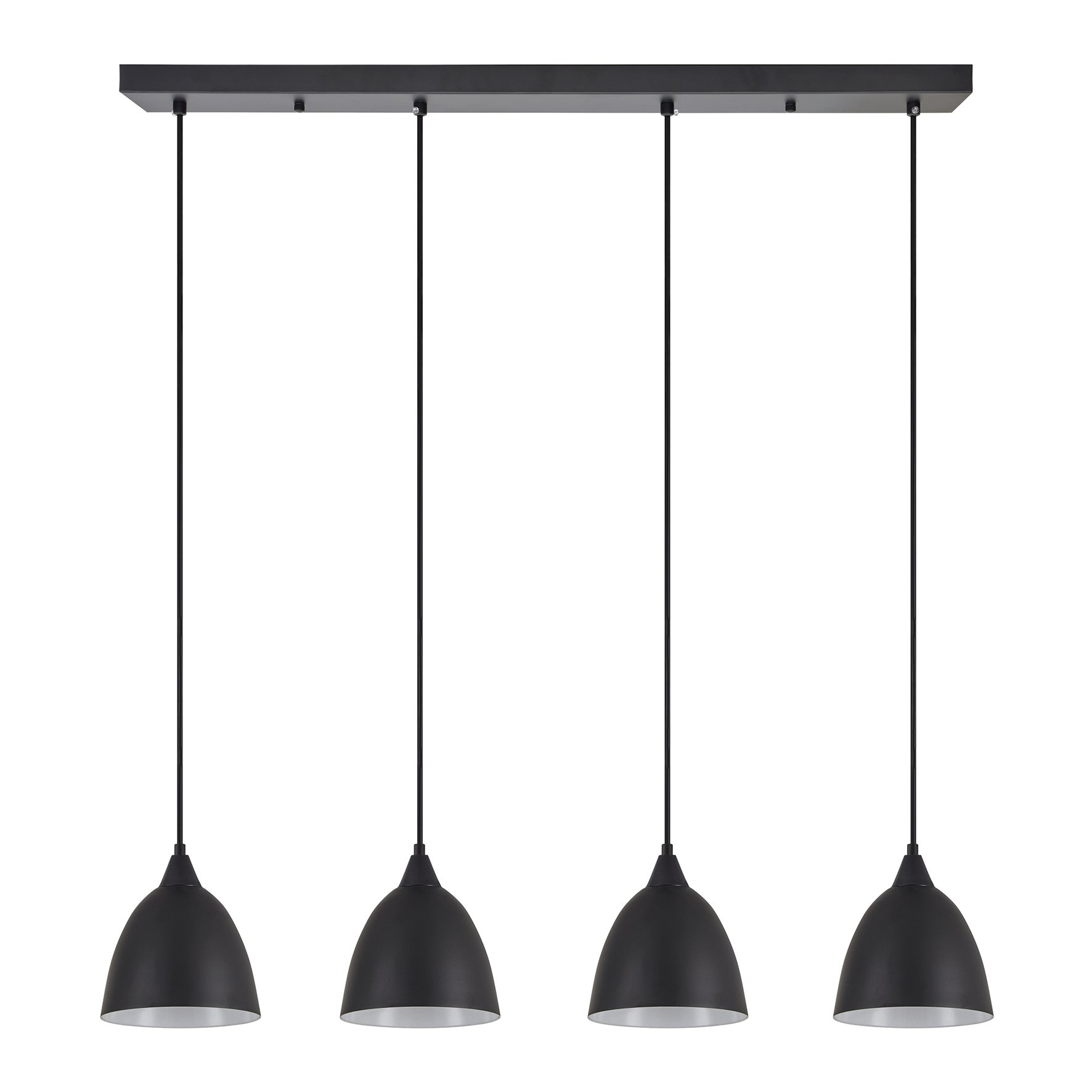 77-9048 SE21-BL-B10-4BL-MS2 ADEPT PENDANT Black Metal Shade + - Image 1