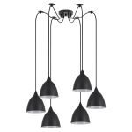 SE21-BL-B10-BL6-MS2 ADEPT PENDANT Black Metal Shade +