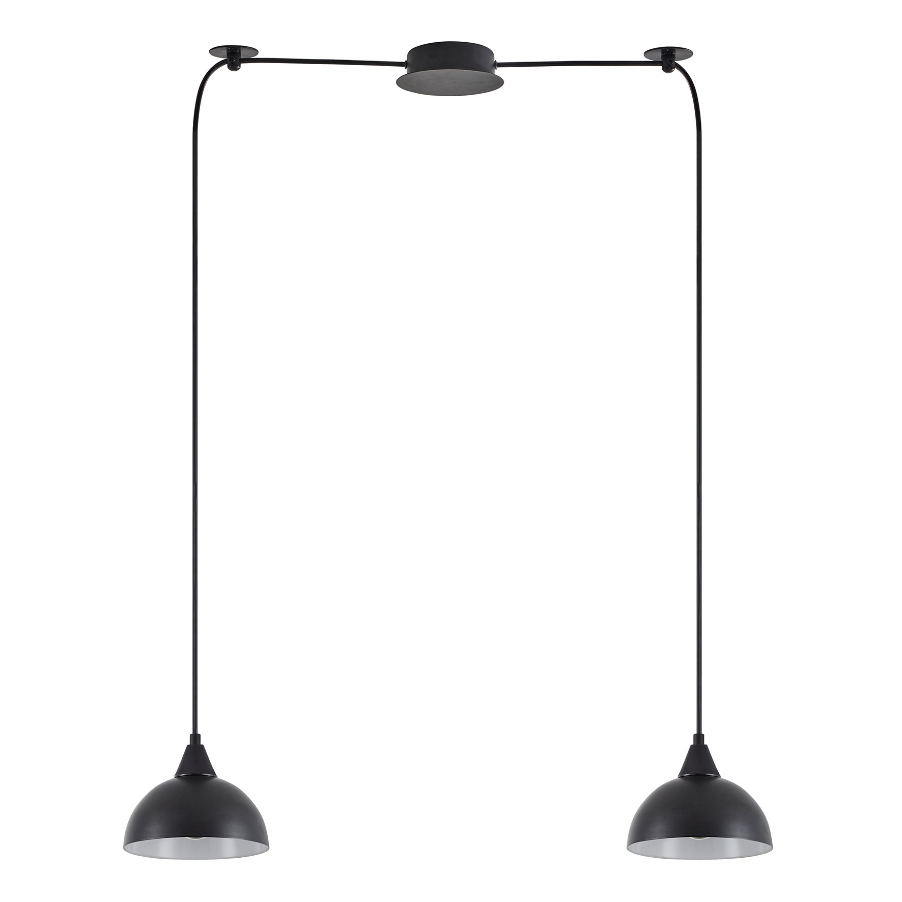 77-9052 SE21-BL-B10-BL2-MS3 ADEPT PENDANT Black Metal Shade + - Image 1