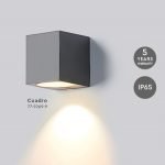 SE-WL-S1-DG CUADRO DOWN WALL LAMP GU10 DARK GREY BODY ALUMINIUM