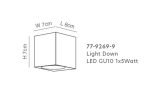 SE-WL-S1-DG CUADRO DOWN WALL LAMP GU10 DARK GREY BODY ALUMINIUM - Image 2