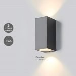 SE-WL-S2-DG CUADRO UP-DOWN WALL LAMP GU10 DARK GREY BODY ALUMINIUM