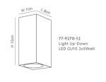 SE-WL-S2-DG CUADRO UP-DOWN WALL LAMP GU10 DARK GREY BODY ALUMINIUM - Image 2