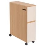 Έπιπλο μπάνιου ξύλινο με ρόδες 75χ60χ21 cm Eurocasa