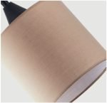 SE21-BL-B10-3BL-SH123 ADEPT FLEX White, Grey, Brown Fabric Shade Pendant+ - Image 2