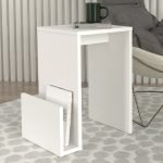 Τραπεζάκι βοηθητικό Regnar Megapap χρώμα λευκό  43,1x33,5x52εκ.