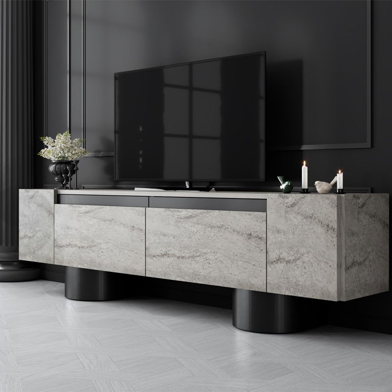 GP052-02222-0 Έπιπλο τηλεόρασης Haven Megapap χρώμα travertine 180x30x50εκ. - Image 1