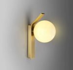 SE21-GM-15 KELIA WALL LAMP BRASS AND OPAL E14 12x15x22cm IP20 220V 2 YEARS WARRANTY Ε3 - Image 2