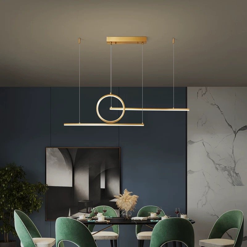 LUFICET-GOLD SE LED 100 LUFICET PENDANT GOLD 24W 3CCT 100x6x100cm IP20 2 YEARS WARRANTY Ε2 - Image 1