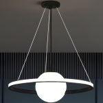 SE LED 50 PAULA PENDANT BLACK 24W 3CCT+E14 40x100cm IP20 220V 2 YEARS WARRANTY Α2