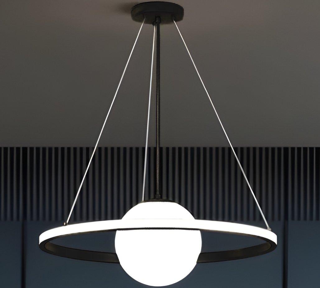 PaulaBlack SE LED 50 PAULA PENDANT BLACK 24W 3CCT+E14 40x100cm IP20 220V 2 YEARS WARRANTY Α2 - Image 1