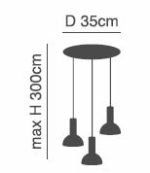 SE21-NM-4-3NM-MS3 ADEPT TUBE Nickel Matt Pendant Black Metal Shade+ - Image 2