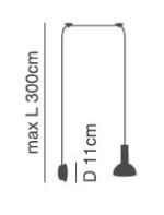 SE21-NM-4-NM1W-MS3 ADEPT TUBE Nickel Matt Wall Lamp Black Metal Shade+ - Image 2