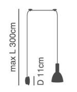 SE21-NM-4-NM1W-MS2 ADEPT TUBE Nickel Matt Wall Lamp Black Metal Shade+ - Image 2