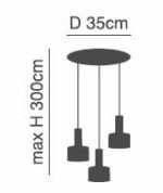 SE21-NM-4-3NM-MS1 ADEPT TUBE Nickel Matt Pendant Black Metal Shade+ - Image 2