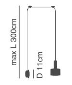SE21-NM-4-NM1W-MS1 ADEPT TUBE Nickel Matt Wall Lamp Black Metal Shade+ - Image 2
