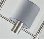 SE21-NM-120-SH1 ADEPT NICKEL MATT PENDANT GREY SHADE+ - Image 2