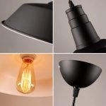 SE21-BL-35 SPACE PENDANT LAMP BLACK E27 35x100cm IP20 220V 2 YEARS WARRANTY Ε3 - Image 2