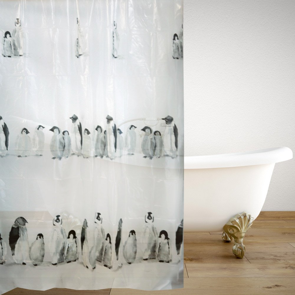 kourtina-mpaniou-plastiki-peguins-180-180-1886 ΚΟΥΡΤΙΝΑ ΜΠΑΝΙΟΥ PEVA PENGUINS 180(Μ)X180(Υ) - Image 1