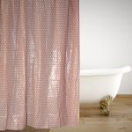 ΚΟΥΡΤΙΝΑ ΜΠΑΝΙΟΥ PEVA RED GEOMETRY 180(Μ)X180(Υ)