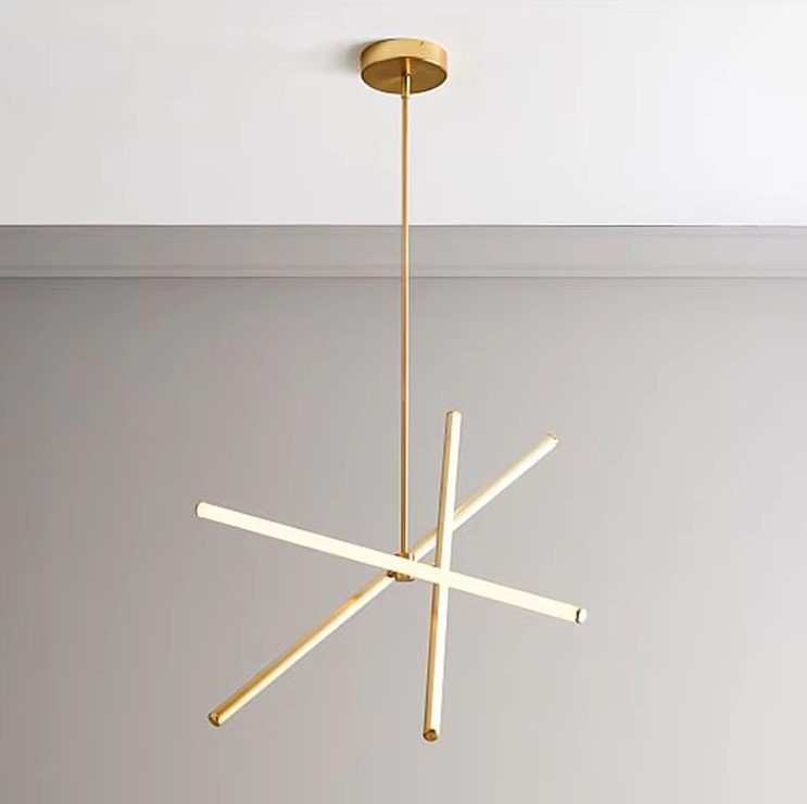 vamos-gold SE LED 50 VAMOS PENDANT GOLD 22W 3CCT 50x50x110cm IP20 220V 2 YEARS WARRANTY Δ3 - Image 1