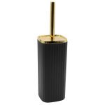 Σετ Κάδος με Καπάκι Αιωρούμενο 7Lt & Πιγκάλ σε Μαύρο-Χρυσό - Image 3