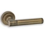 Πόμολο Πόρτας Ορείχαλκος με Ροζέτα Αντικέ Best 04 – Κομψό και Μοντέρνο Design