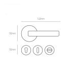 Πόμολο Πόρτας με Ροζέτα Best 1003K - Μαύρο Ματ - Κομψό και σύγχρονο design - Image 2