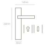 Πόμολο Πόρτας με Πλάκα Best 23 - Νίκελ Ματ - Σχεδιασμός που συνδυάζει στυλ και λειτουργικότητα - Image 2