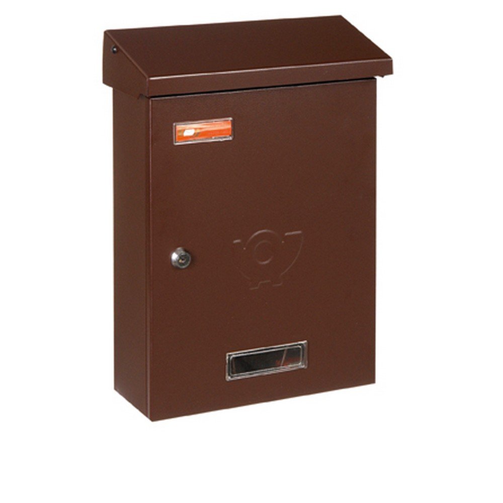 3001 καφέ ανάγλυφο Μεταλλικό Γραμματοκιβώτιο Εξωτερικού Χώρου Καφέ Ανάγλυφο 28x10x38cm - BERLIN 3001 By Viometal - Image 1