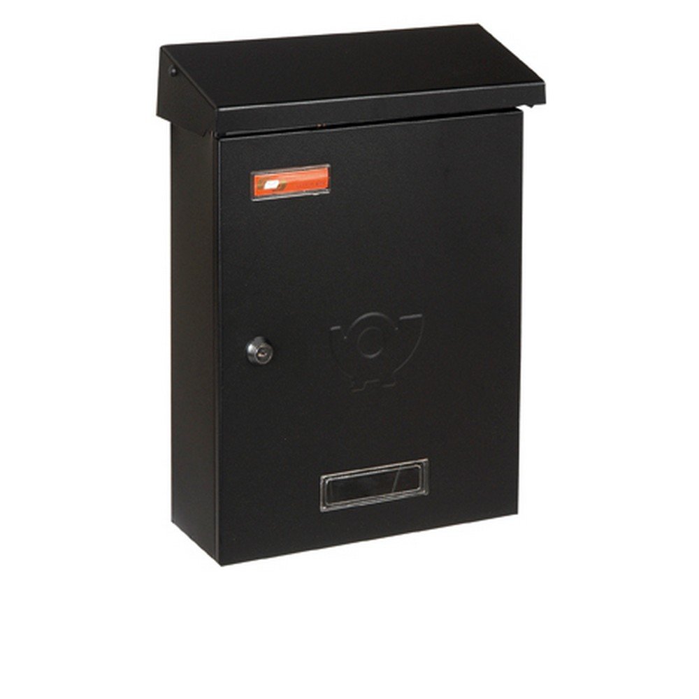 3001 μαύρο ανάγλυφο Μεταλλικό Γραμματοκιβώτιο Εξωτερικού Χώρου Μαύρο Ανάγλυφο 28x10x38cm - BERLIN 3001 By Viometal - Image 1