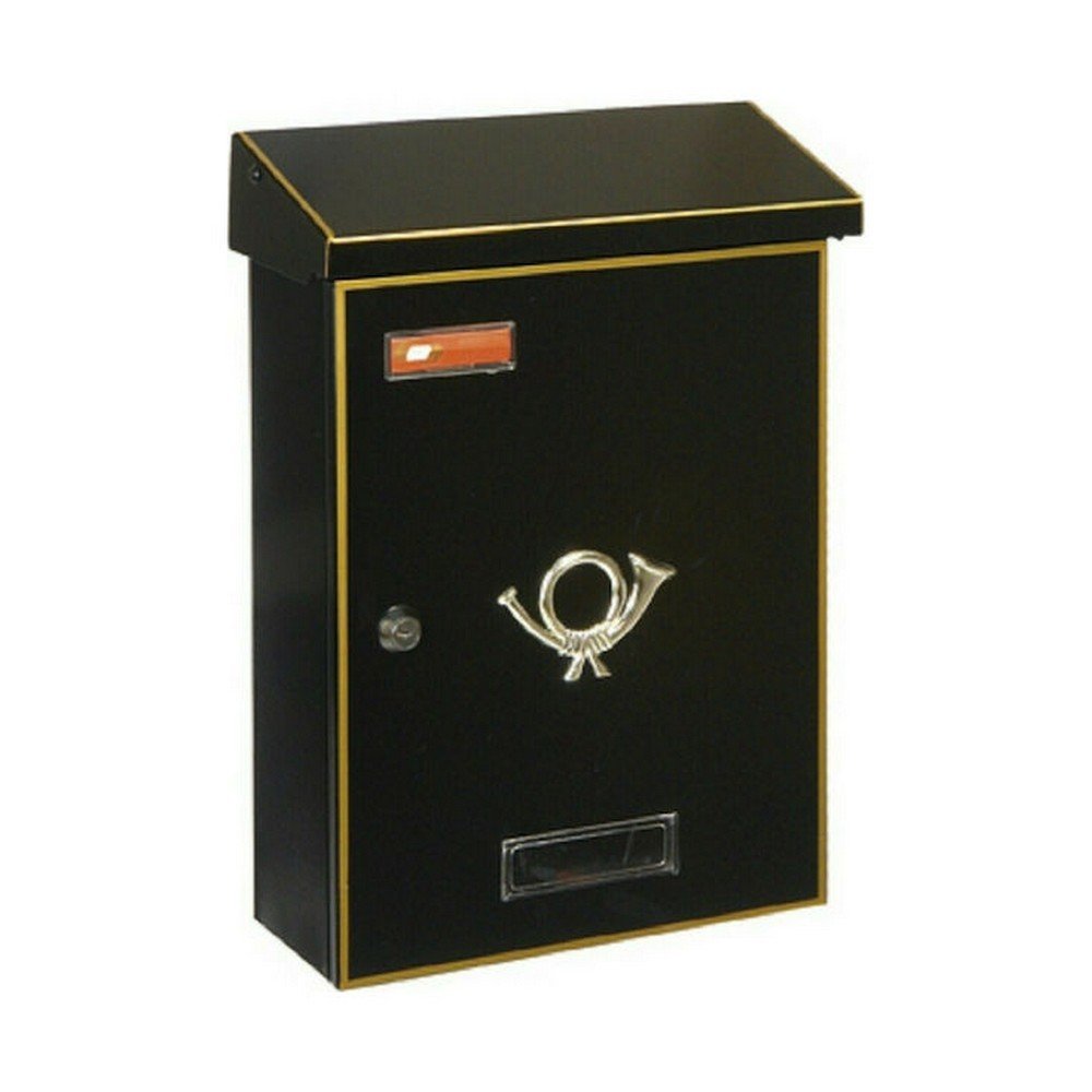 3001μαύρο Μεταλλικό Γραμματοκιβώτιο Εξωτερικού Χώρου Μαύρο 28x10x38cm - BERLIN 3001 By Viometal - Image 1