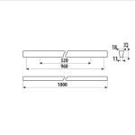 Roline 697 Λαβή Eπίπλου από Φυσικό Ξύλο Δρυς Κέντρα: 512mm Ολικό: 530mm - Image 3