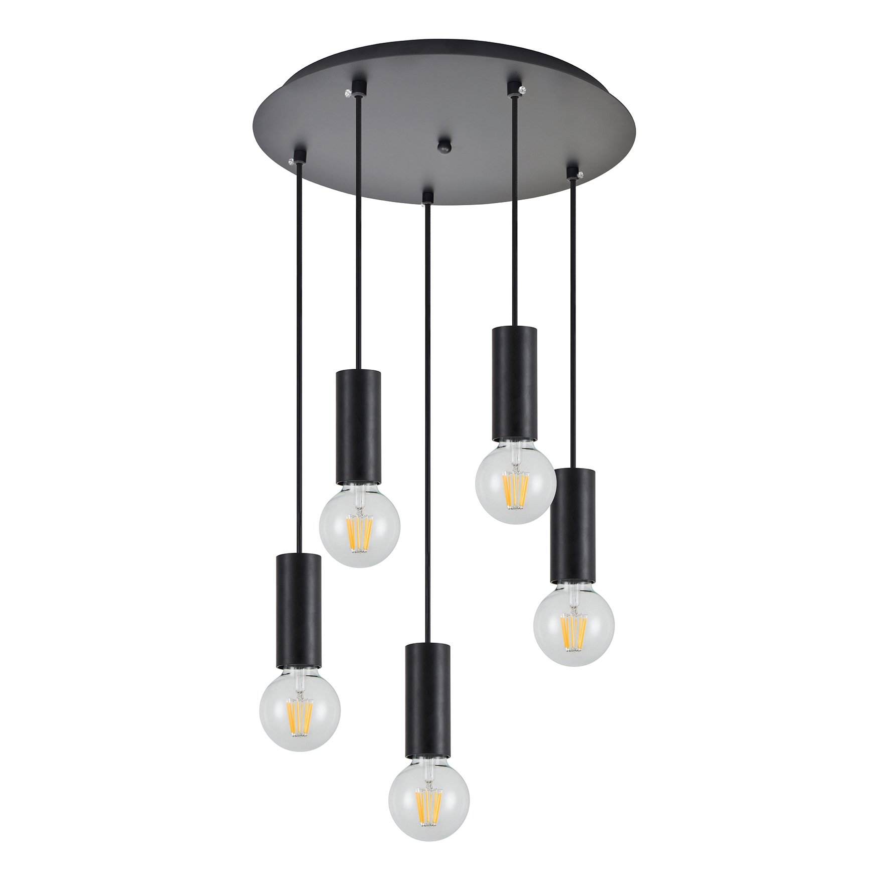77-8481 SE21-BL-4-5BL ADEPT TUBE Black Pendant+ - Image 1