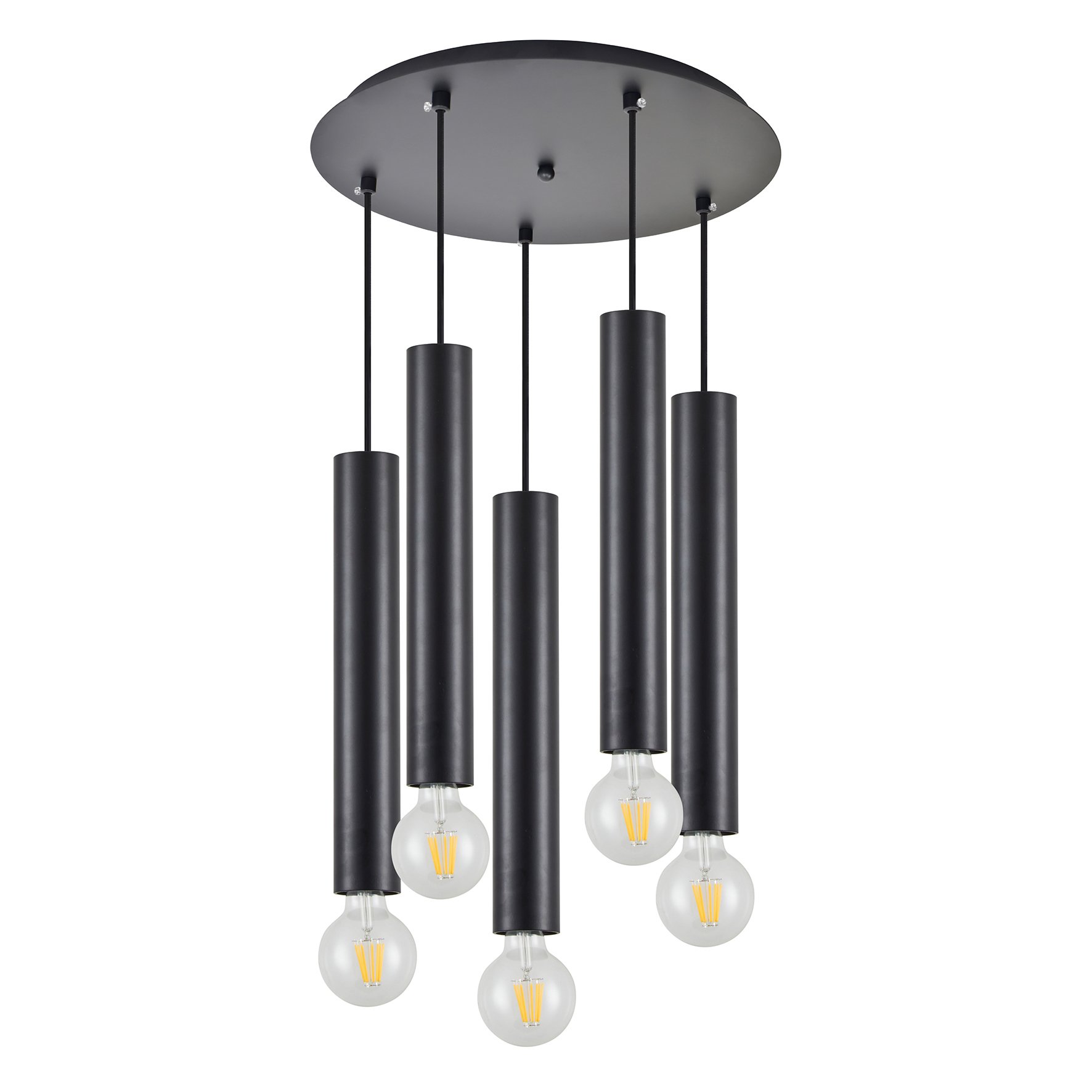 77-8673 SE21-BL-5-5BL ADEPT TUBE BLACK Black Pendant+ - Image 1