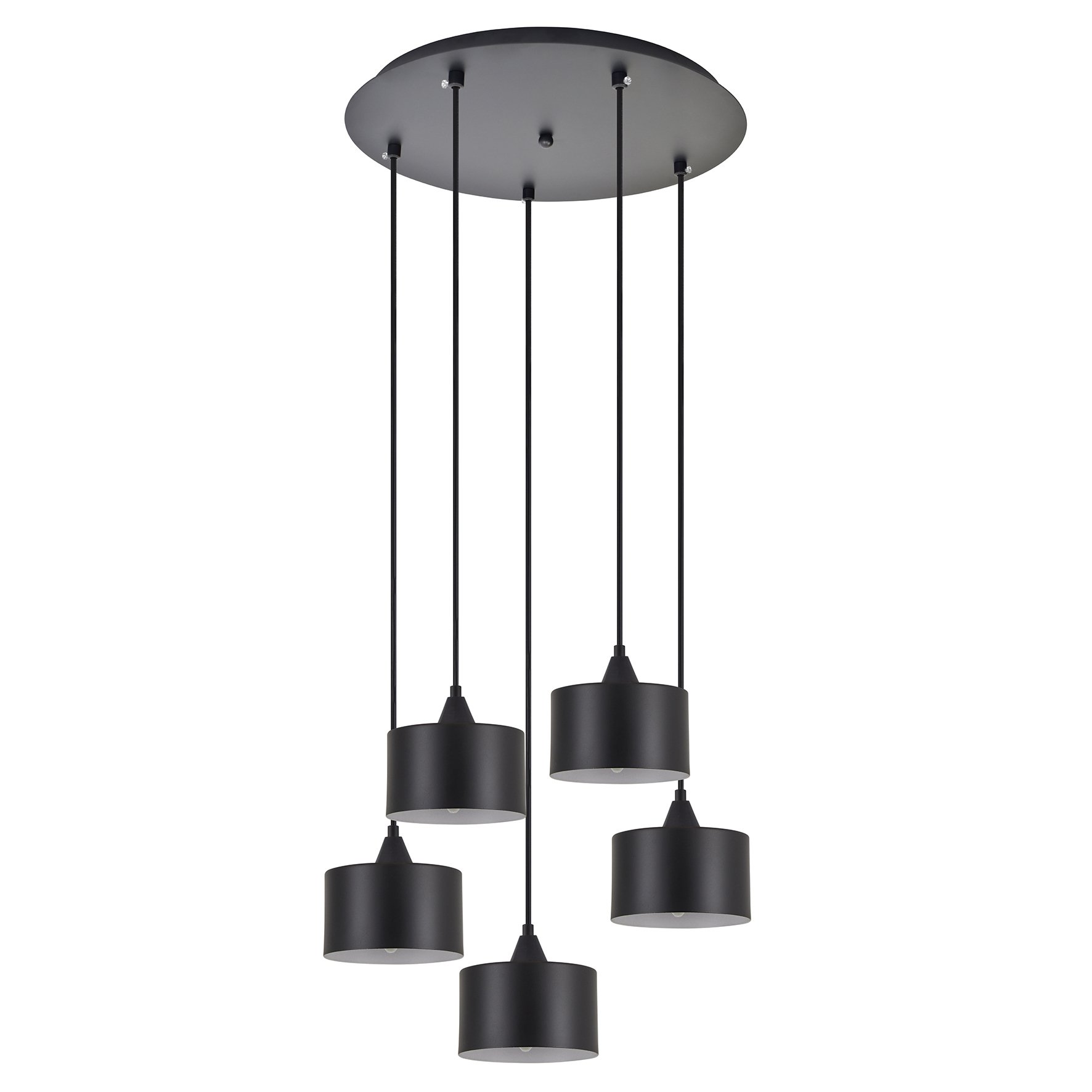 77-9042 SE21-BL-B10-BL5-MS1 ADEPT PENDANT Black Metal Shade + - Image 1