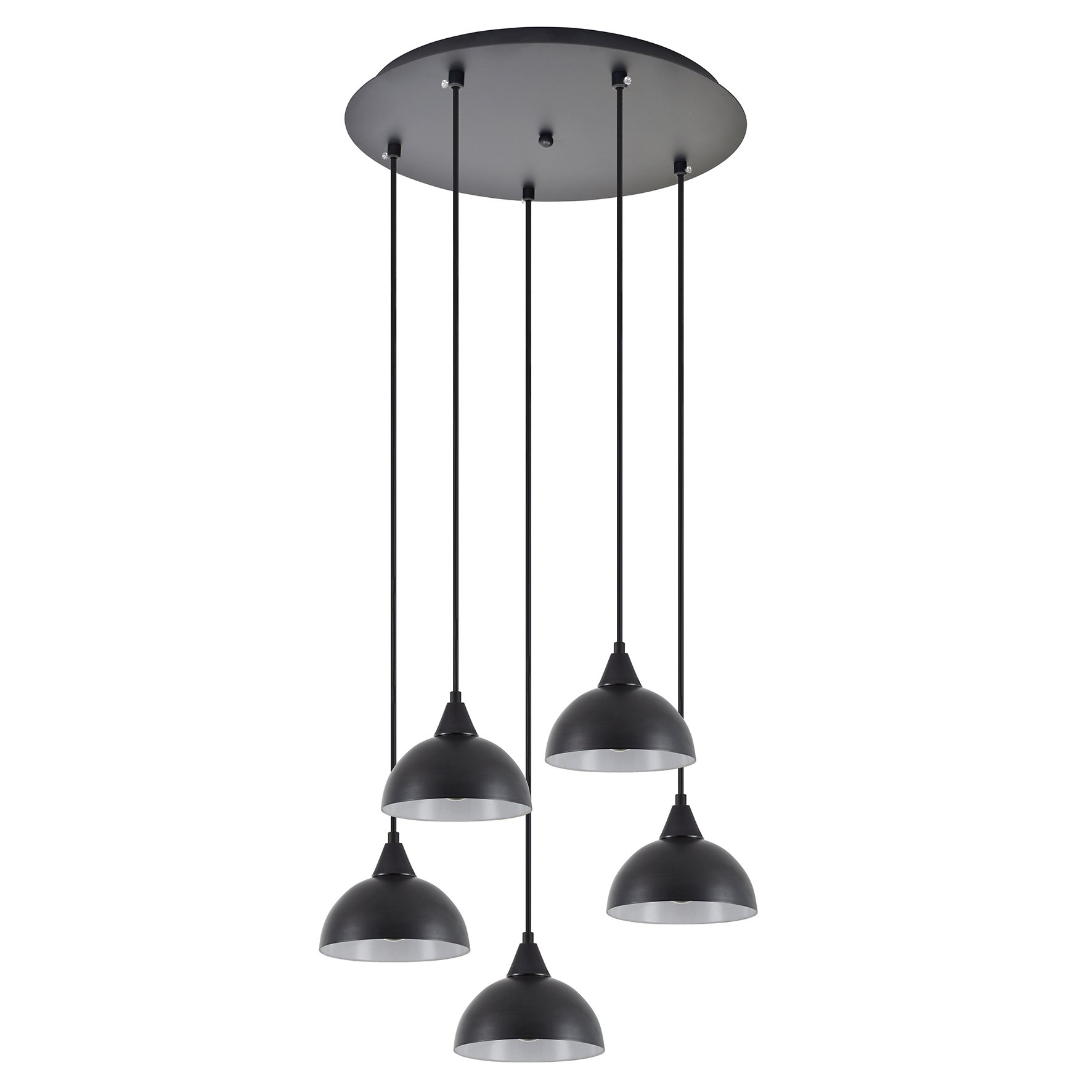 77-9058 SE21-BL-B10-5BL-MS3 ADEPT PENDANT Black Metal Shade + - Image 1