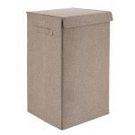 Καλάθι απλύτων αναδιπλούμενο mdf με επένδυση πολυεστερικό ύφασμα 35x35x60 cm Eurocasa