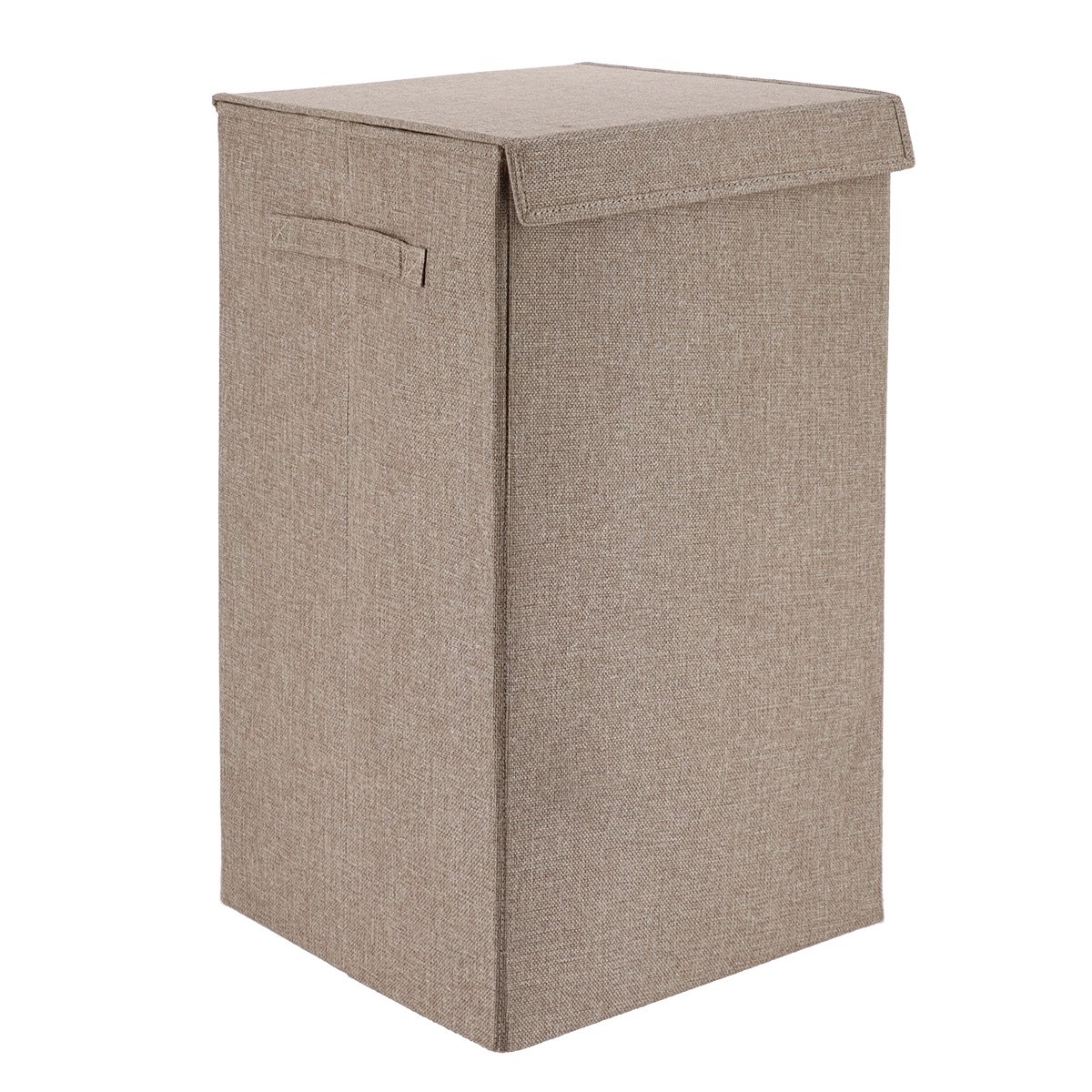 8718165 Καλάθι απλύτων αναδιπλούμενο mdf με επένδυση πολυεστερικό ύφασμα 35x35x60 cm Eurocasa - Image 1