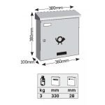 ΑΝΟΞΕΙΔΩΤΟ Γραμματοκιβώτιο Εξωτερικού Χώρου Ασημί 38x10x36cm - LONDON 9001 By Viometal - Image 3